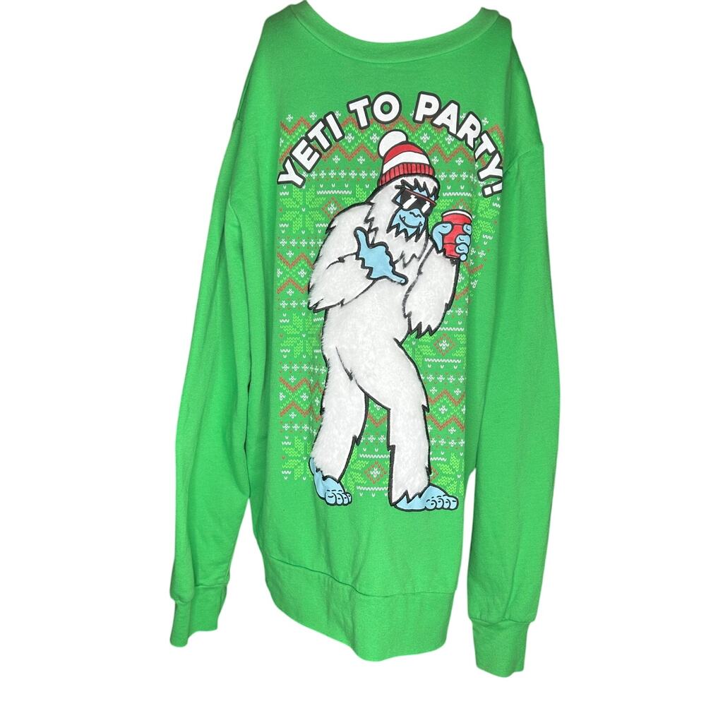 Mad Engine Men's Yeti to Party Ugly Christmas Sweater